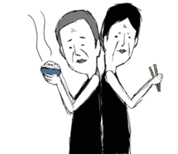 A middle - aged male-Pair sticker #1431063