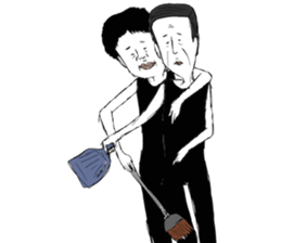 A middle - aged male-Pair sticker #1431064