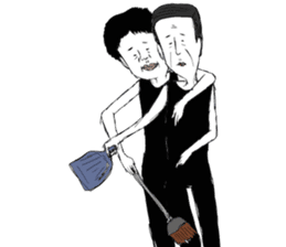 A middle - aged male-Pair sticker #1431064