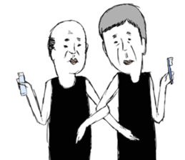 A middle - aged male-Pair sticker #1431066