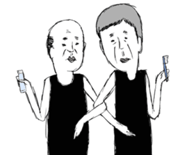 A middle - aged male-Pair sticker #1431066