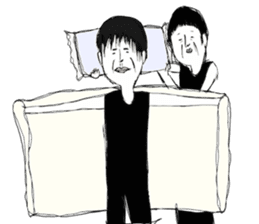 A middle - aged male-Pair sticker #1431067