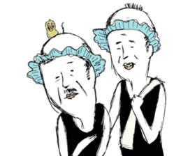 A middle - aged male-Pair sticker #1431068