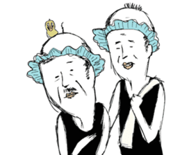 A middle - aged male-Pair sticker #1431068