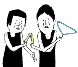 A middle - aged male-Pair sticker #1431069