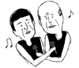 A middle - aged male-Pair sticker #1431072