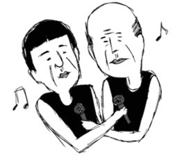 A middle - aged male-Pair sticker #1431072