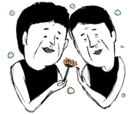 A middle - aged male-Pair sticker #1431075