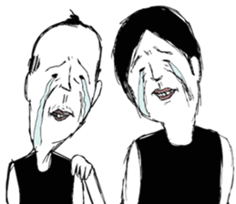 A middle - aged male-Pair sticker #1431077