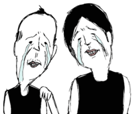 A middle - aged male-Pair sticker #1431077