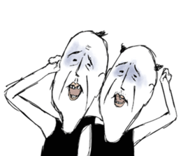 A middle - aged male-Pair sticker #1431078