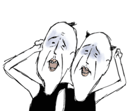 A middle - aged male-Pair sticker #1431078