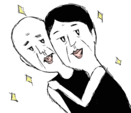 A middle - aged male-Pair sticker #1431079