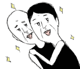 A middle - aged male-Pair sticker #1431079