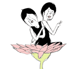 A middle - aged male-Pair sticker #1431081