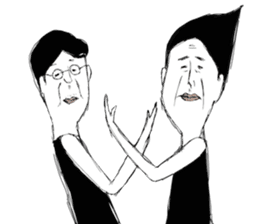 A middle - aged male-Pair sticker #1431082