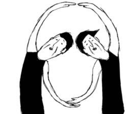 A middle - aged male-Pair sticker #1431083