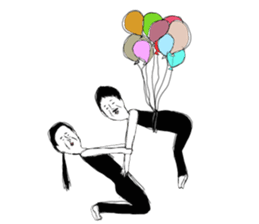 A middle - aged male-Pair sticker #1431085