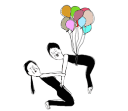 A middle - aged male-Pair sticker #1431085