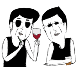 A middle - aged male-Pair sticker #1431086