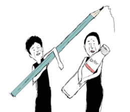 A middle - aged male-Pair sticker #1431087