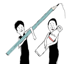 A middle - aged male-Pair sticker #1431087