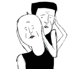 A middle - aged male-Pair sticker #1431089