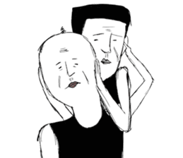 A middle - aged male-Pair sticker #1431089