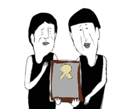 A middle - aged male-Pair sticker #1431090