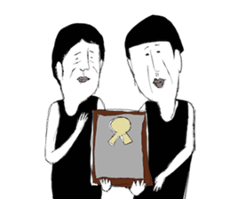 A middle - aged male-Pair sticker #1431090