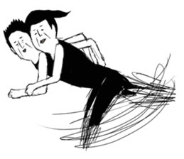 A middle - aged male-Pair sticker #1431091