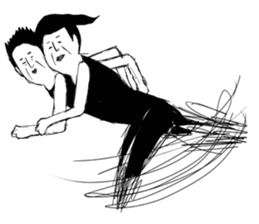 A middle - aged male-Pair sticker #1431091