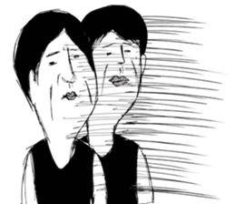 A middle - aged male-Pair sticker #1431092