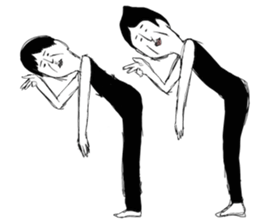 A middle - aged male-Pair sticker #1431093