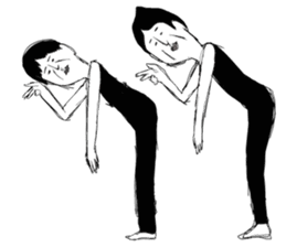 A middle - aged male-Pair sticker #1431093