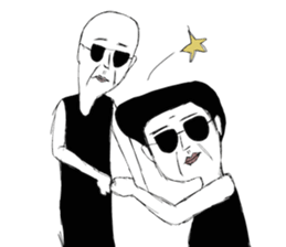 A middle - aged male-Pair sticker #1431094