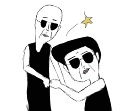 A middle - aged male-Pair sticker #1431094