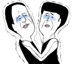 A middle - aged male-Pair sticker #1431095