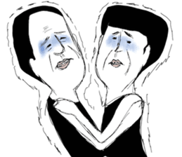 A middle - aged male-Pair sticker #1431095