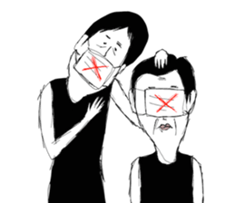 A middle - aged male-Pair sticker #1431096