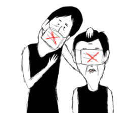 A middle - aged male-Pair sticker #1431096