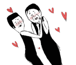 A middle - aged male-Pair sticker #1431097