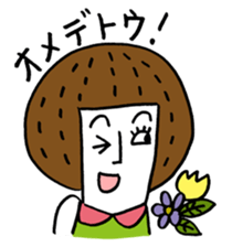 Maggy doll of funny face sticker #1431428