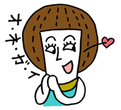 Maggy doll of funny face sticker #1431435