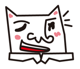 Cat of a strange face sticker #1431660