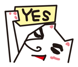 Cat of a strange face sticker #1431661