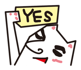 Cat of a strange face sticker #1431661