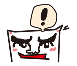 Cat of a strange face sticker #1431667