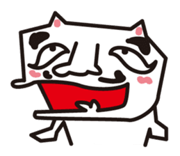Cat of a strange face sticker #1431673