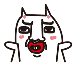 Cat of a strange face sticker #1431678